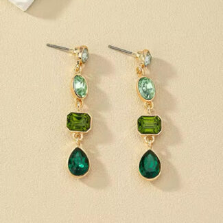 Boho Vintage Natural Stone Turquoise Hoop Earring